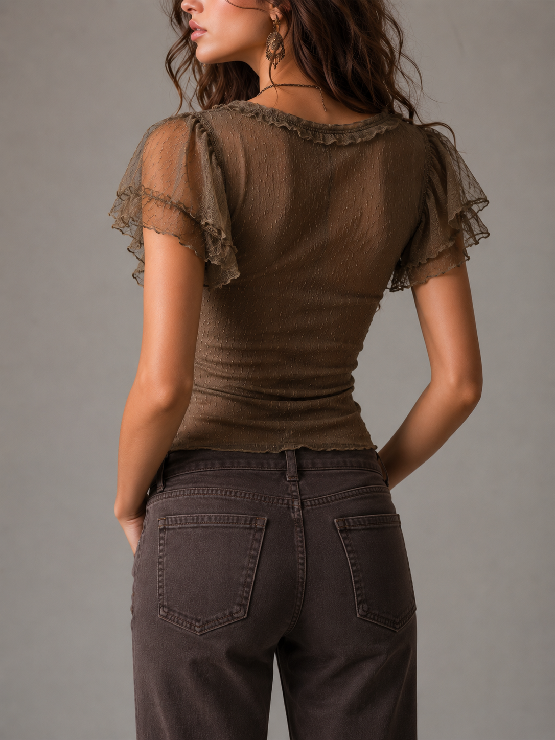 Top Sahara drappeggiato in stile boho
