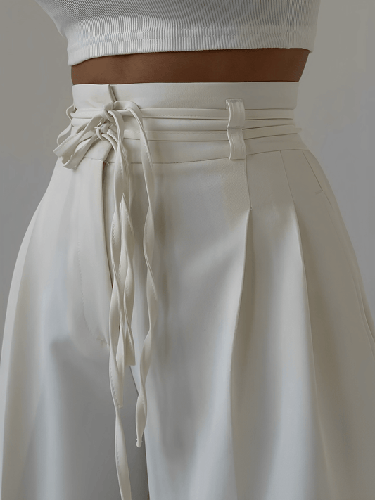 Pantaloni Palazzo Elegance/Cintura annodata