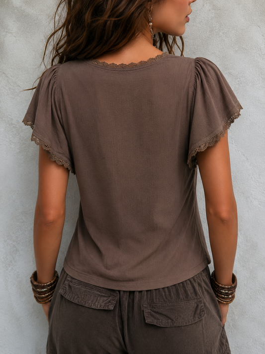 Top in pizzo stile boho/Verona