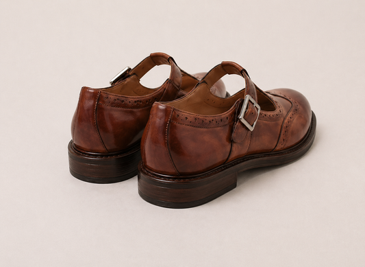 Scarpa Mary Jane marrone/Stile Oxford