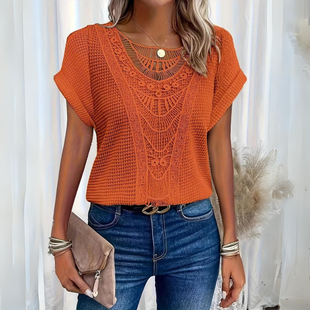 Top stile Boho/Crochet Elegance