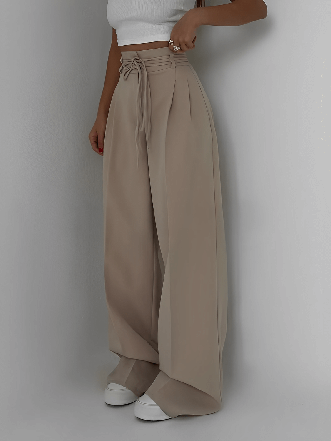 Pantaloni Palazzo Elegance/Cintura annodata