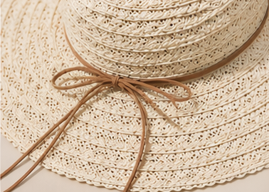 Cappello da Spiaggia a Tesa Larga/Beige
